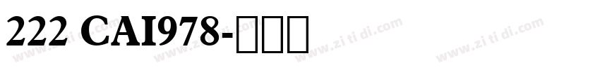 222 CAI978字体转换